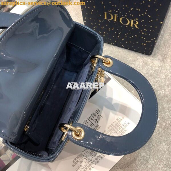 Replica Dior My ABCdior Lady Dior Bag in Patent Calfskin M0538 Dark De 9