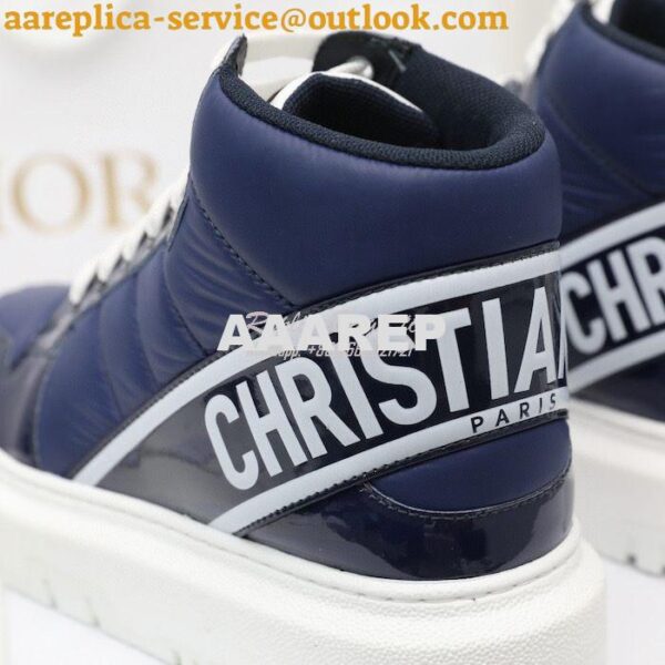 Replica Dior D-Player Sneaker Navy Blue Quilted Nylon KCK315N 9