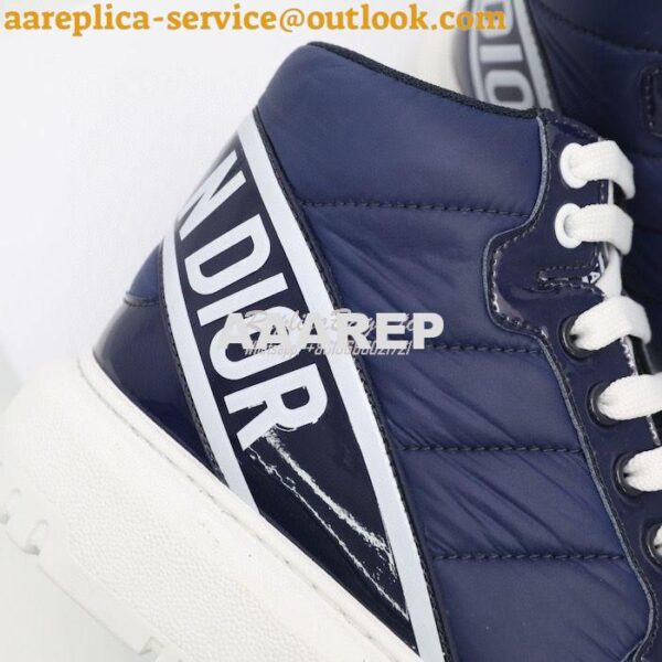 Replica Dior D-Player Sneaker Navy Blue Quilted Nylon KCK315N 10