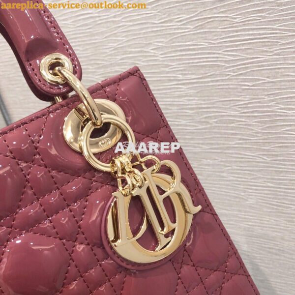 Replica Dior My ABCdior Lady Dior Bag in Patent Calfskin M0538 Mallow 8