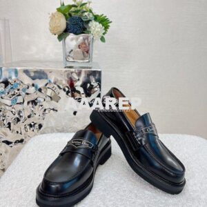 Replica Dior Boy Loafer Black Brushed Calfskin KDB759