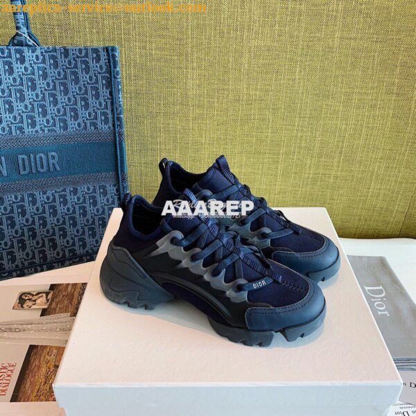 Replica Dior D-Connect Sneaker Technical Fabric Blue 4