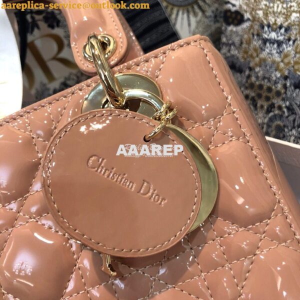 Replica Dior My ABCdior Lady Dior Bag in Patent Calfskin M0538 Rose De 6