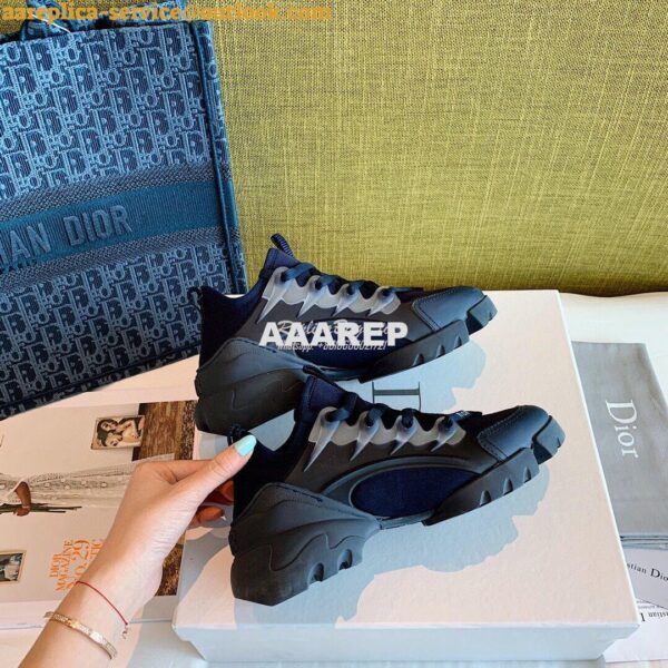 Replica Dior D-Connect Sneaker Technical Fabric Blue 7