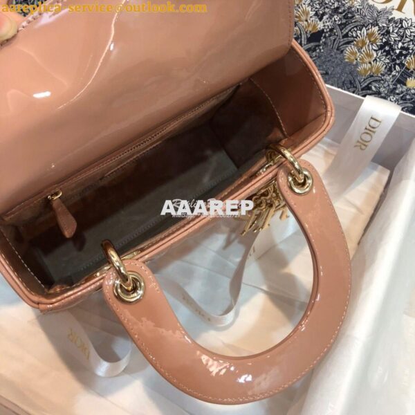 Replica Dior My ABCdior Lady Dior Bag in Patent Calfskin M0538 Rose De 8