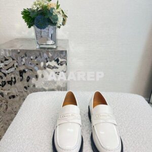 Replica Dior Boy Loafer White Brushed Calfskin KDB759