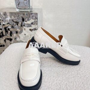 Replica Dior Boy Loafer White Brushed Calfskin KDB759 2