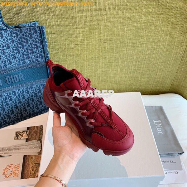 Replica Dior D-Connect Sneaker Technical Fabric Burgundy 3