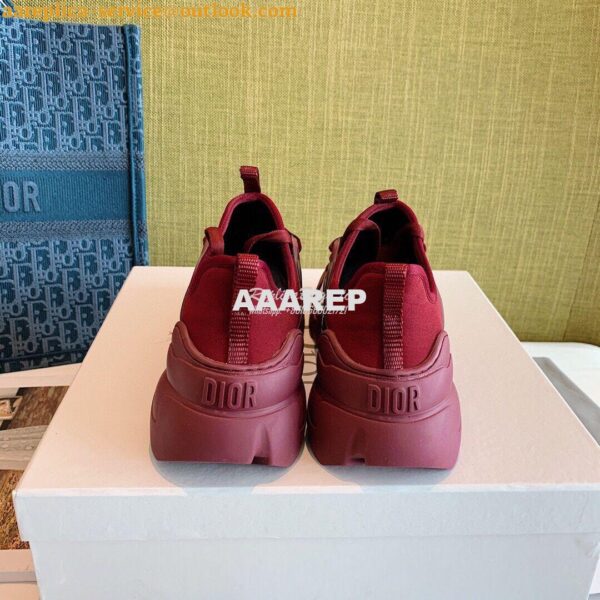 Replica Dior D-Connect Sneaker Technical Fabric Burgundy 9