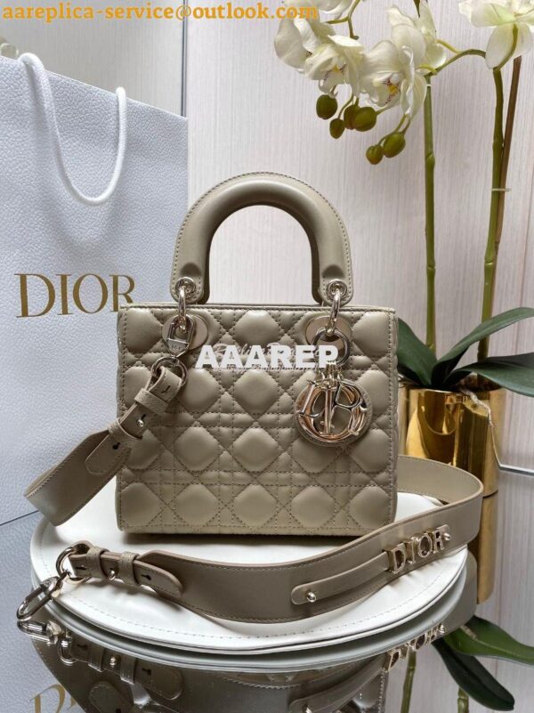 Replica Dior My ABCdior Lady Dior Bag Lambskin M0538 Natural 4