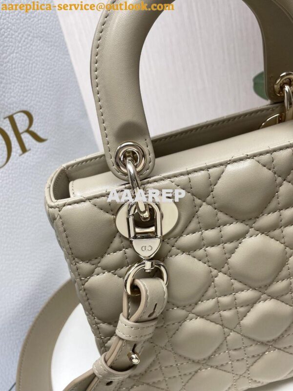 Replica Dior My ABCdior Lady Dior Bag Lambskin M0538 Natural 6