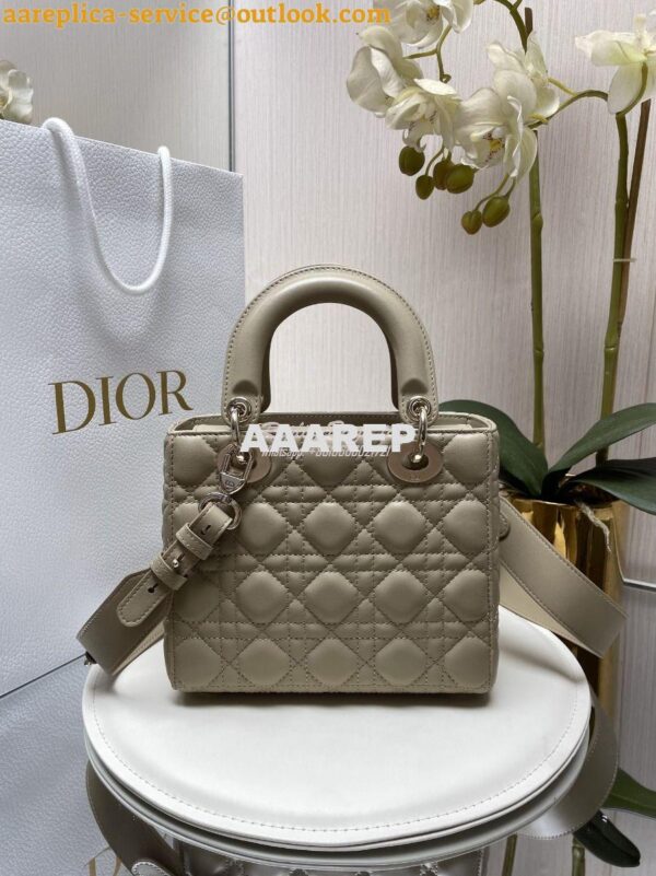 Replica Dior My ABCdior Lady Dior Bag Lambskin M0538 Natural 10