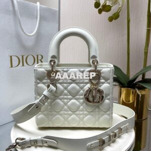 Replica Dior My ABCdior Lady Dior Bag Lambskin M0538 White