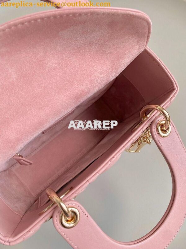 Replica Dior My ABCdior Lady Dior Bag M0538 Antique Pink Cannage Lambs 10