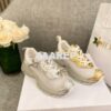 Replica Dior Vibe Sneaker White Mesh and Gold-Tone Leather KCK337