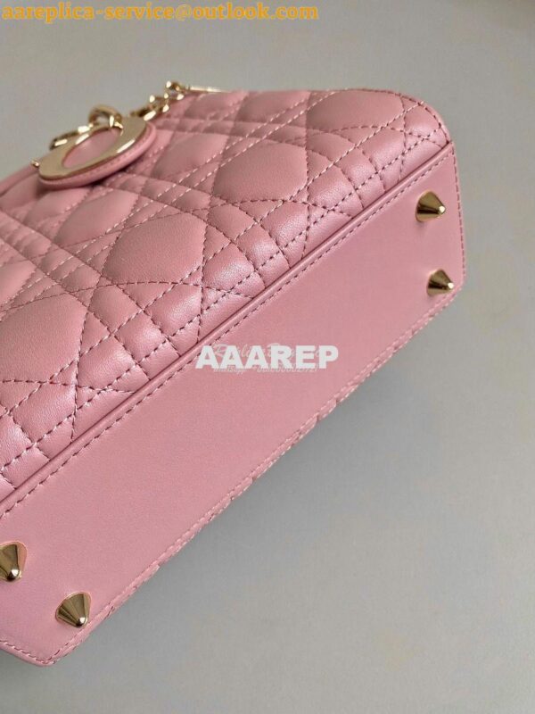 Replica Dior My ABCdior Lady Dior Bag M0538 Antique Pink Cannage Lambs 12