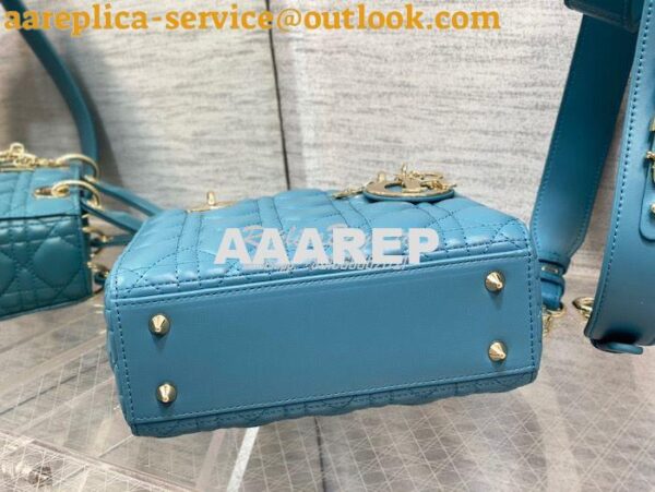 Replica Dior My ABCdior Lady Dior Bag M0538 Azure Blue Cannage Lambski 20