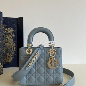 Replica Dior My ABCdior Lady Dior Bag M0538 CloudBlue Cannage Lambskin