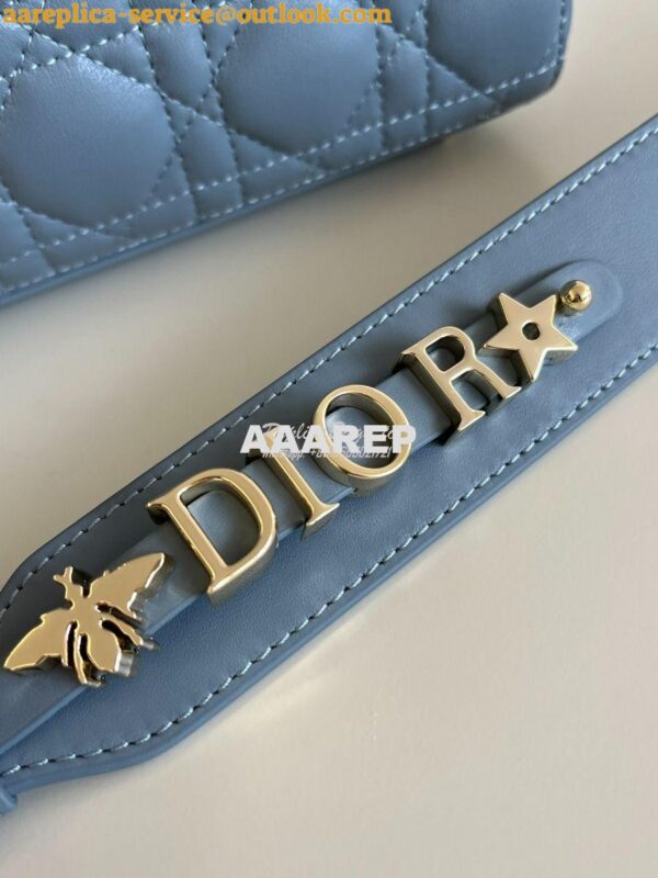 Replica Dior My ABCdior Lady Dior Bag M0538 CloudBlue Cannage Lambskin 7