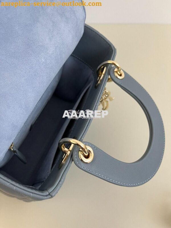 Replica Dior My ABCdior Lady Dior Bag M0538 CloudBlue Cannage Lambskin 8