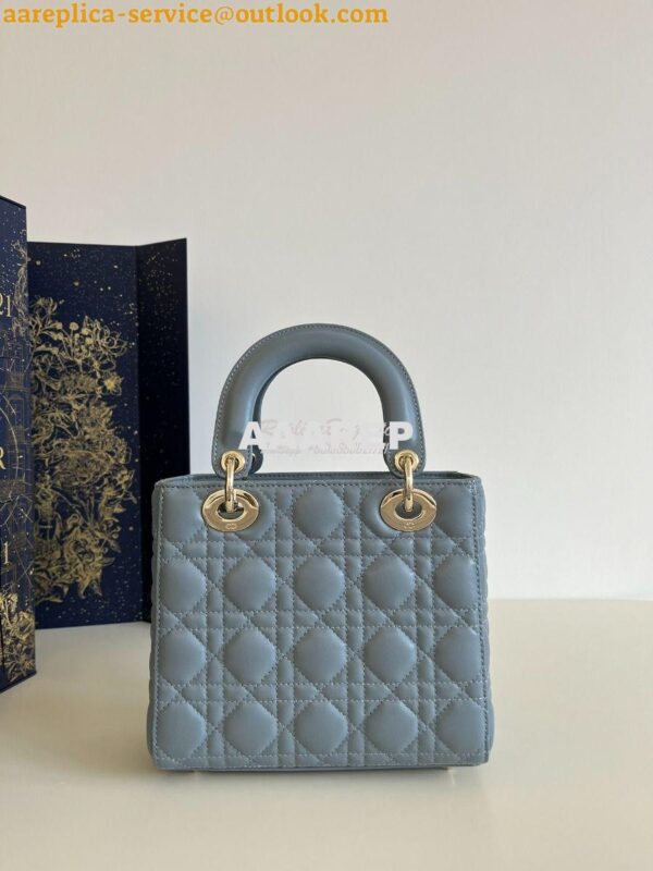 Replica Dior My ABCdior Lady Dior Bag M0538 CloudBlue Cannage Lambskin 10