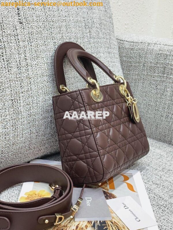 Replica Dior My ABCdior Lady Dior Bag M0538 Dark Brown 6