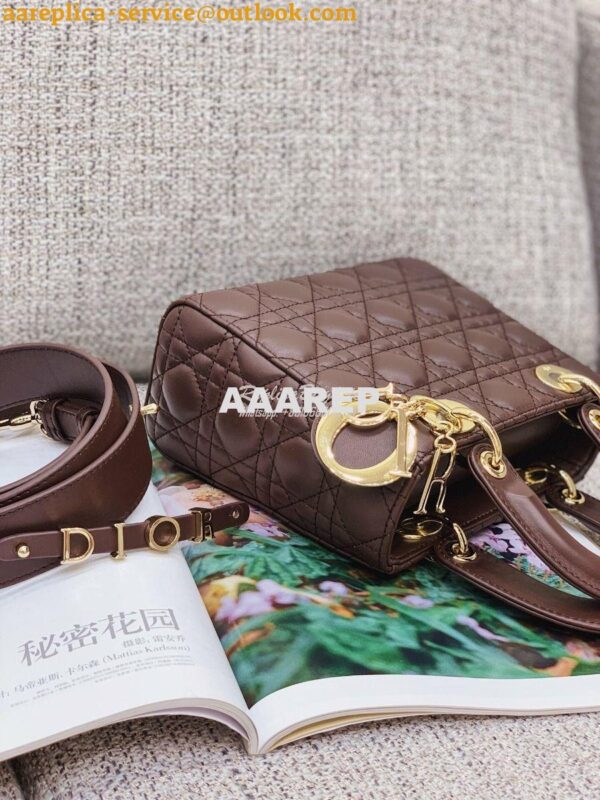 Replica Dior My ABCdior Lady Dior Bag M0538 Dark Brown 10