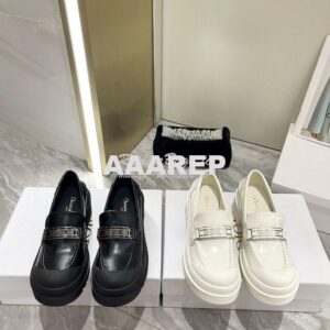 Replica Dior Code Loafer Black Brushed Calfskin KDB749