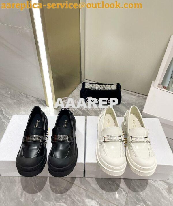 Replica Dior Code Loafer Black Brushed Calfskin KDB749 3