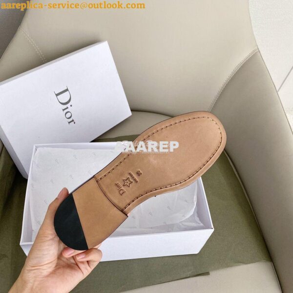 Replica Dior Code Loafer Black Glazed Calfskin KCB633 11