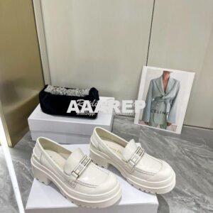 Replica Dior Code Loafer White Brushed Calfskin KDB749 2