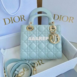 Replica Dior My ABCdior Lady Dior Bag M0538 Placid Blue Cannage Lambsk