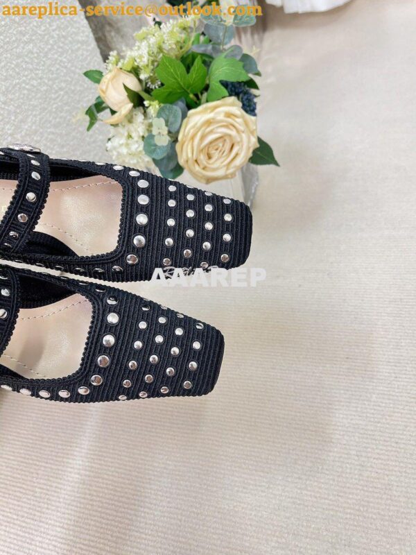 Replica Dior D-Clash Pumps KDP948 Black with Studs 6