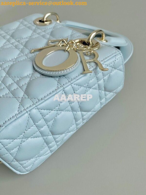 Replica Dior My ABCdior Lady Dior Bag M0538 Placid Blue Cannage Lambsk 7