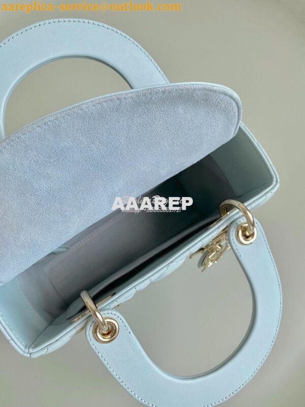 Replica Dior My ABCdior Lady Dior Bag M0538 Placid Blue Cannage Lambsk 10