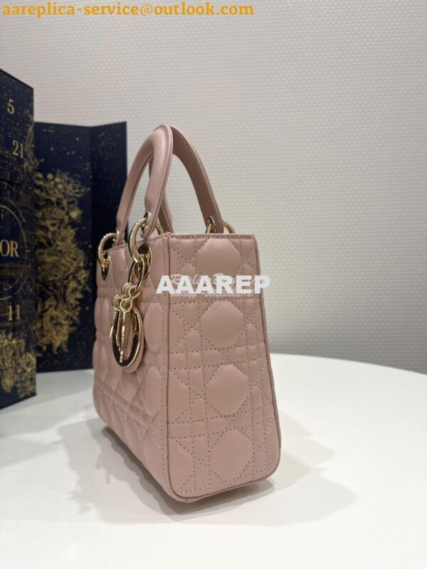 Replica Dior My ABCdior Lady Dior Bag M0538 Powder Pink Cannage Lambsk 4