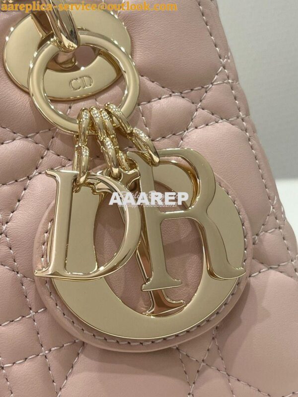 Replica Dior My ABCdior Lady Dior Bag M0538 Powder Pink Cannage Lambsk 5