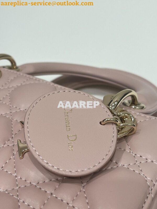 Replica Dior My ABCdior Lady Dior Bag M0538 Powder Pink Cannage Lambsk 7