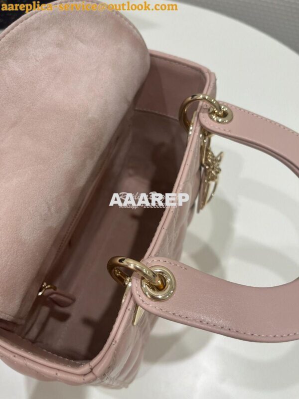 Replica Dior My ABCdior Lady Dior Bag M0538 Powder Pink Cannage Lambsk 8