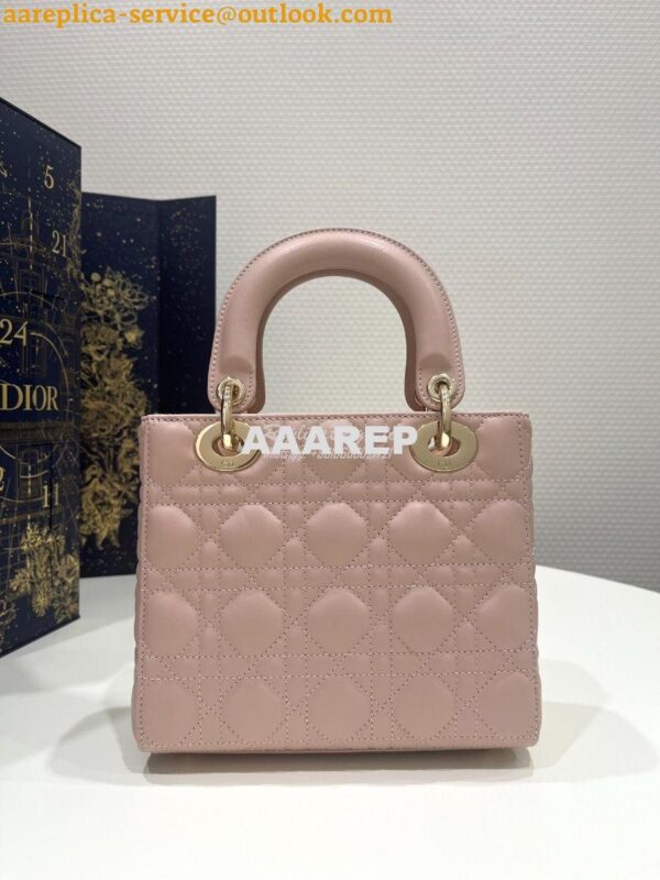 Replica Dior My ABCdior Lady Dior Bag M0538 Powder Pink Cannage Lambsk 10