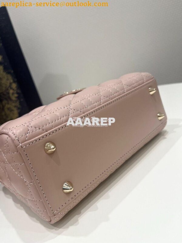 Replica Dior My ABCdior Lady Dior Bag M0538 Powder Pink Cannage Lambsk 11