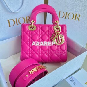 Replica Dior My ABCdior Lady Dior Bag M0538 Rani Pink Cannage Lambskin