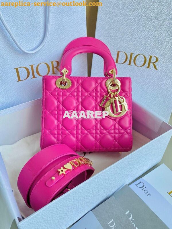 Replica Dior My ABCdior Lady Dior Bag M0538 Rani Pink Cannage Lambskin 3