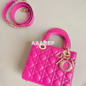 Replica Dior My ABCdior Lady Dior Bag M0538 Rani Pink Cannage Lambskin 2