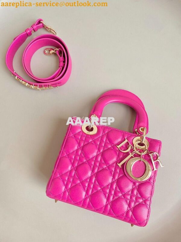 Replica Dior My ABCdior Lady Dior Bag M0538 Rani Pink Cannage Lambskin 4