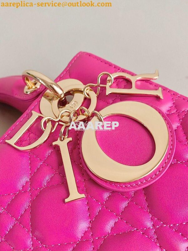 Replica Dior My ABCdior Lady Dior Bag M0538 Rani Pink Cannage Lambskin 8