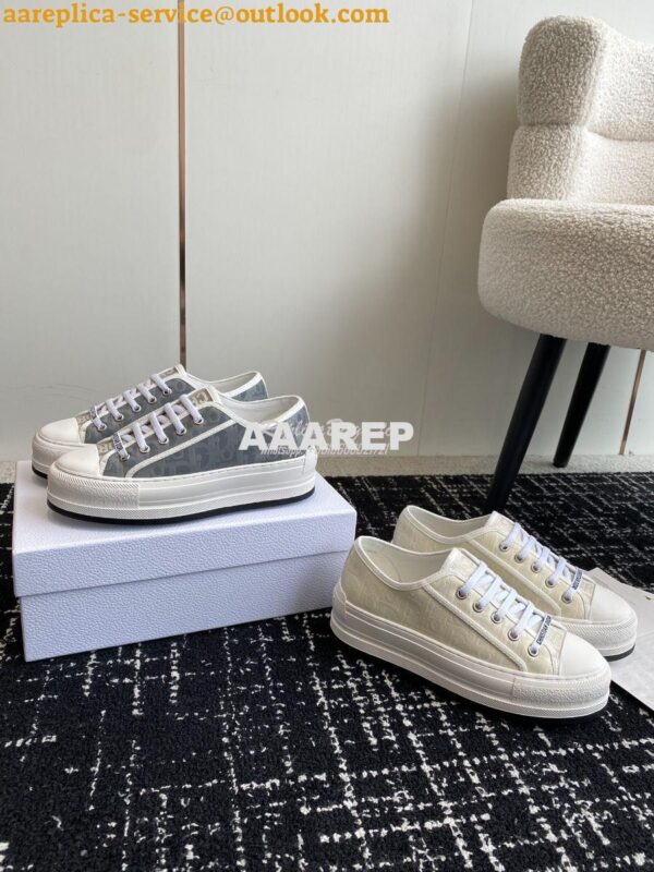 Replica Dior Walk'n'Dior Platform Sneaker Calfskin Textured with Dior 4