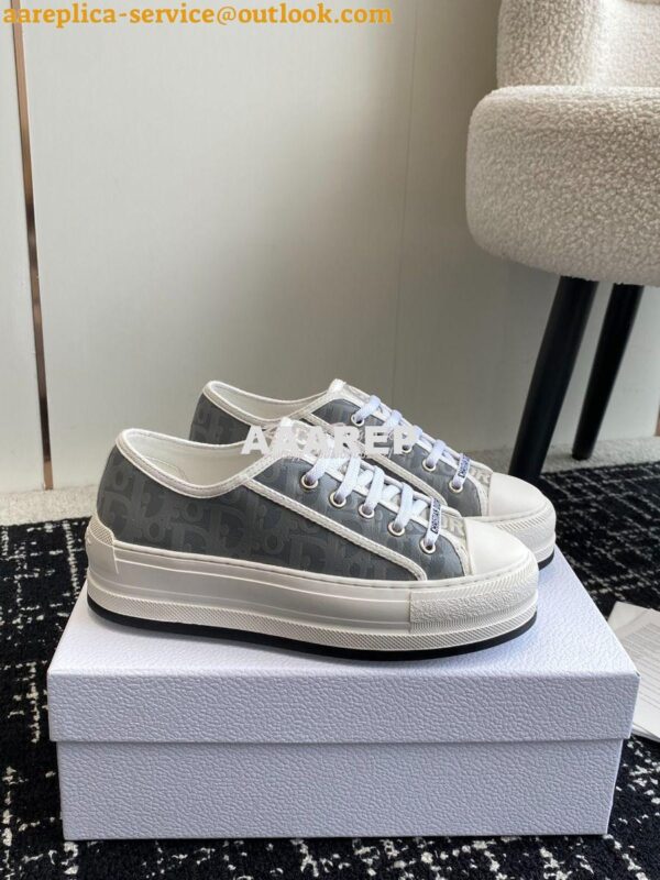 Replica Dior Walk'n'Dior Platform Sneaker Calfskin Textured with Dior 5