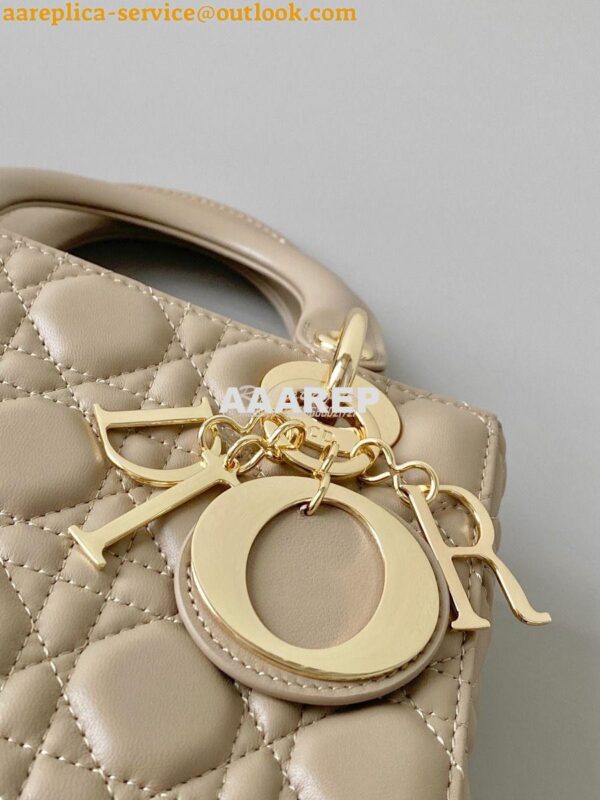 Replica Dior My ABCdior Lady Dior Bag M0538 Sand-Colored Cannage Lambs 5