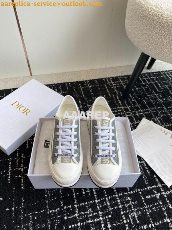 Replica Dior Walk'n'Dior Platform Sneaker Calfskin Textured with Dior 6